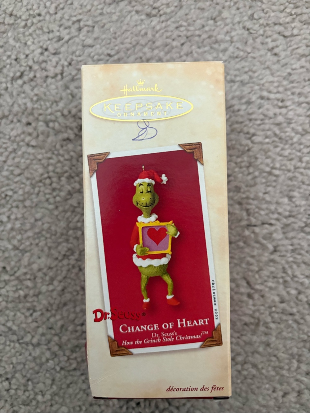 Hallmark Grinch Ornament - Green with Red and White Accents